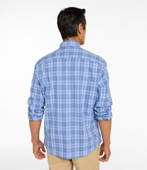 L.L.BeanMen's Comfort Stretch Performance® Chambray Shirt, Long-Sleeve, Slightly Fitted Untucked Fit, Plaid