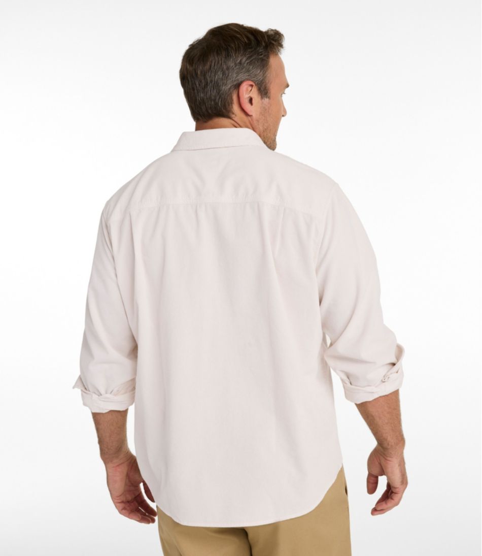 L.L.BeanMen's Sunwashed Corduroy Shirt, Slightly Fitted Untucked Fit