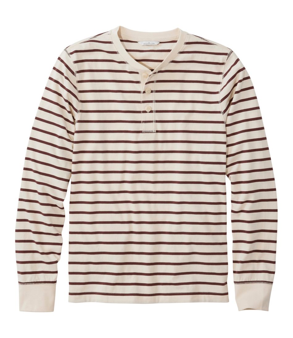 L.L.BeanMen's Signature Northwoods Henley, Long-Sleeve, Stripe