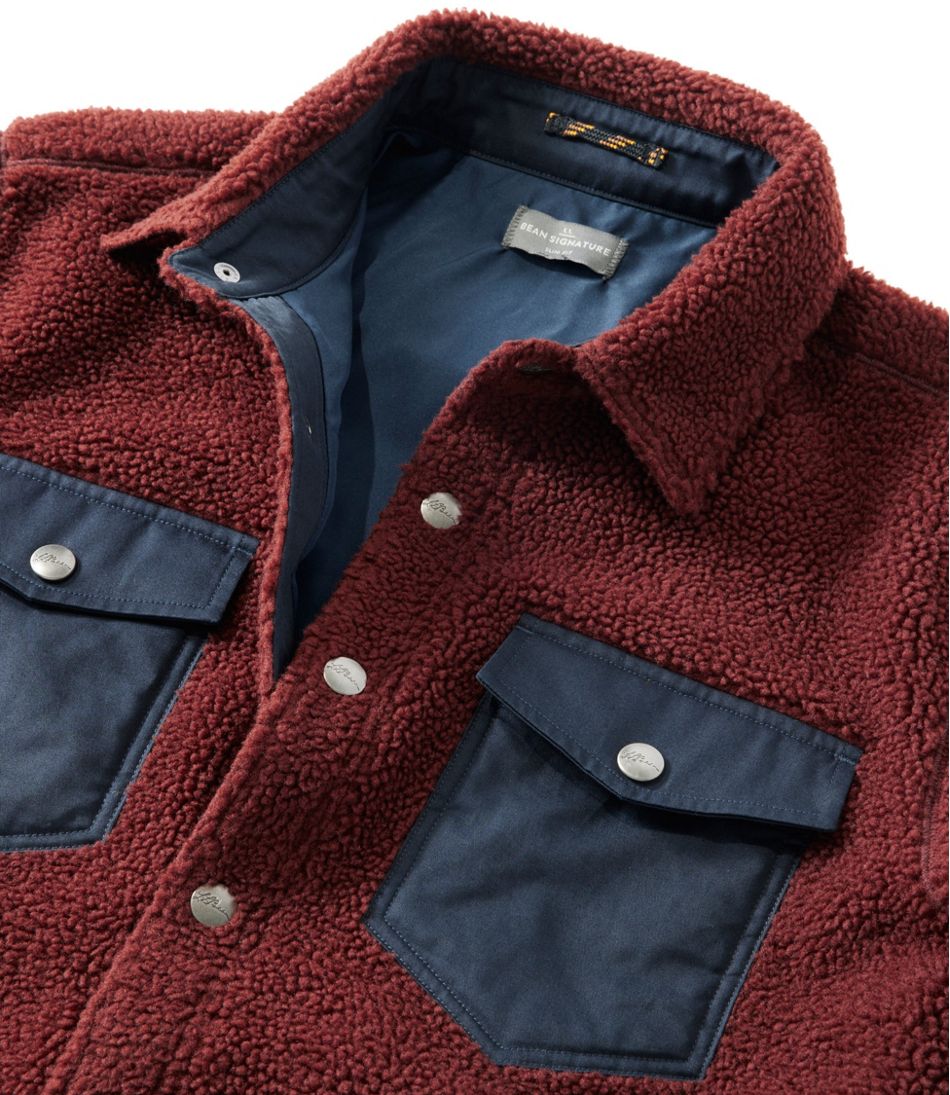 L.L.BeanMen's Signature Mixed Media Fleece Shirt Jacket