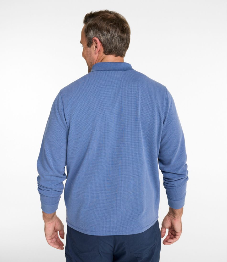 L.L.BeanMen's Mountainside Micro Waffle Polo, Long-Sleeve