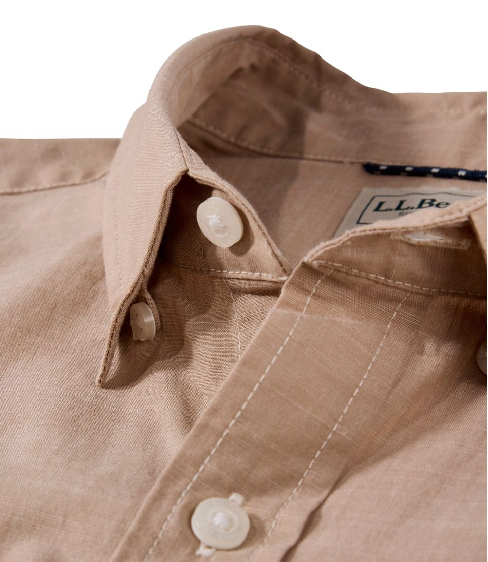 L.L.BeanMen's Comfort Stretch Performance® Chambray Shirt, Short-Sleeve, Slightly Fitted Untucked Fit