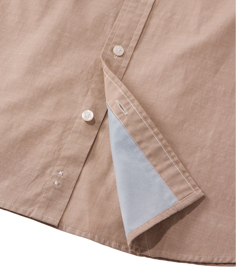L.L.BeanMen's Comfort Stretch Performance® Chambray Shirt, Short-Sleeve, Slightly Fitted Untucked Fit