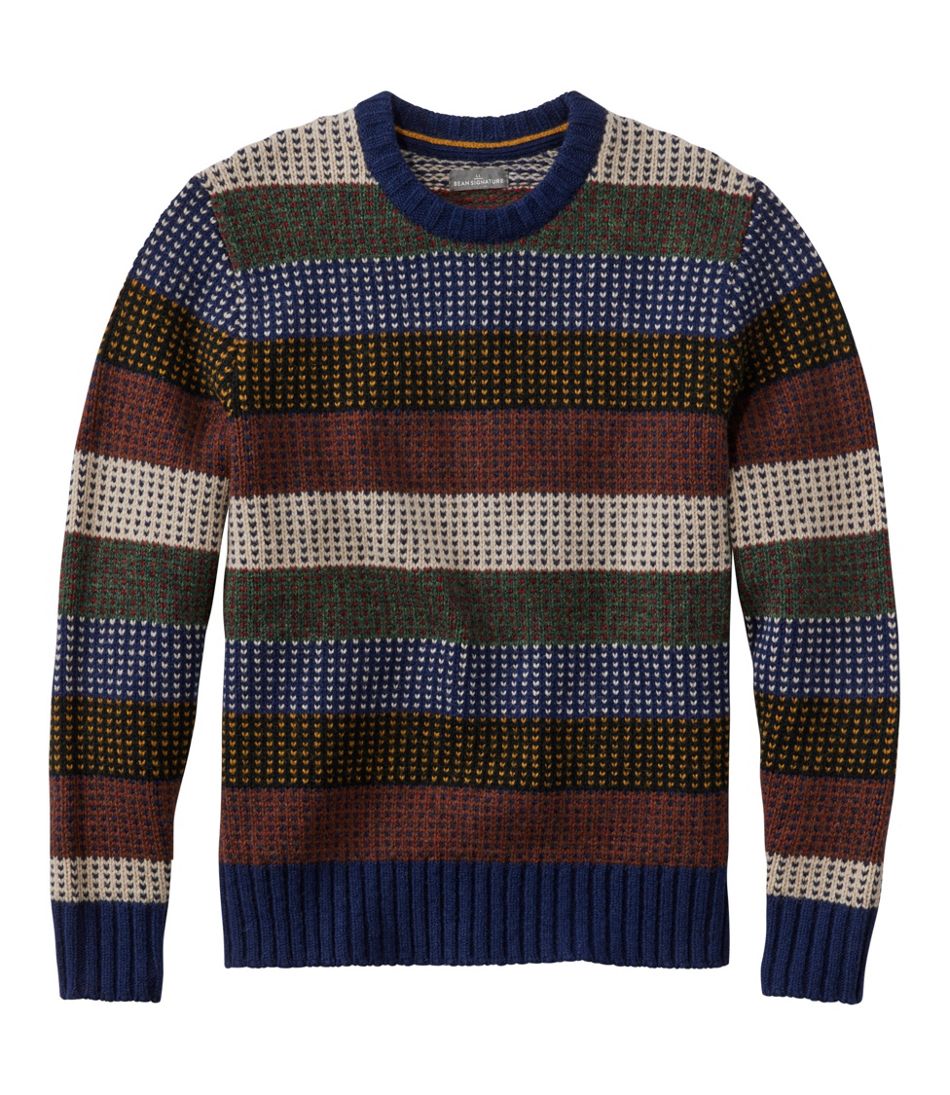 L.L.BeanMen's Signature 1980 Matinicus Rock Sweater, Crewneck, Stripe
