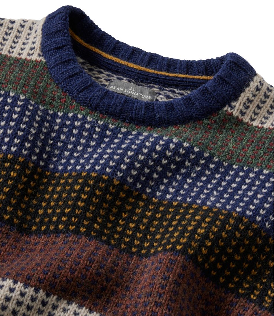L.L.BeanMen's Signature 1980 Matinicus Rock Sweater, Crewneck, Stripe