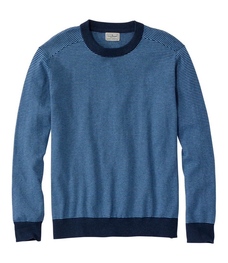 L.L.BeanMen's All Seasons Cotton Blend Sweater, Crewneck, Stripe