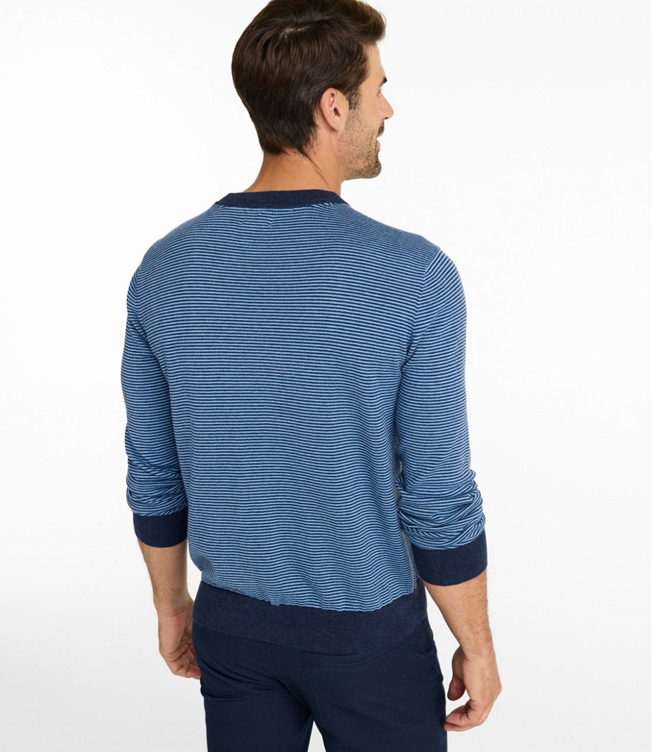 L.L.BeanMen's All Seasons Cotton Blend Sweater, Crewneck, Stripe