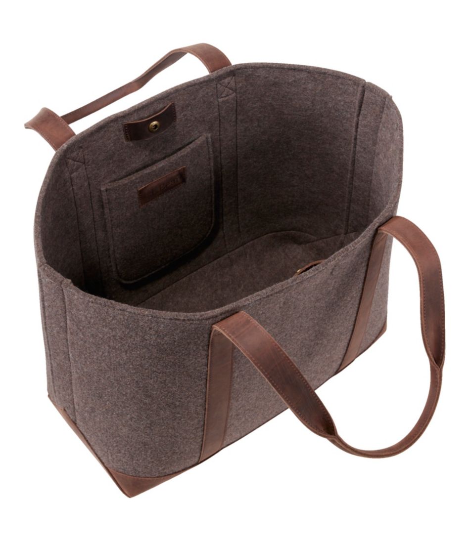 L.L.BeanLeather-Trim Wool Tote