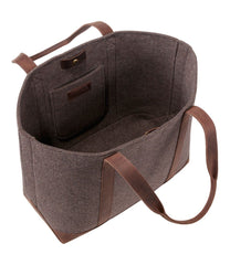 L.L.BeanLeather-Trim Wool Tote