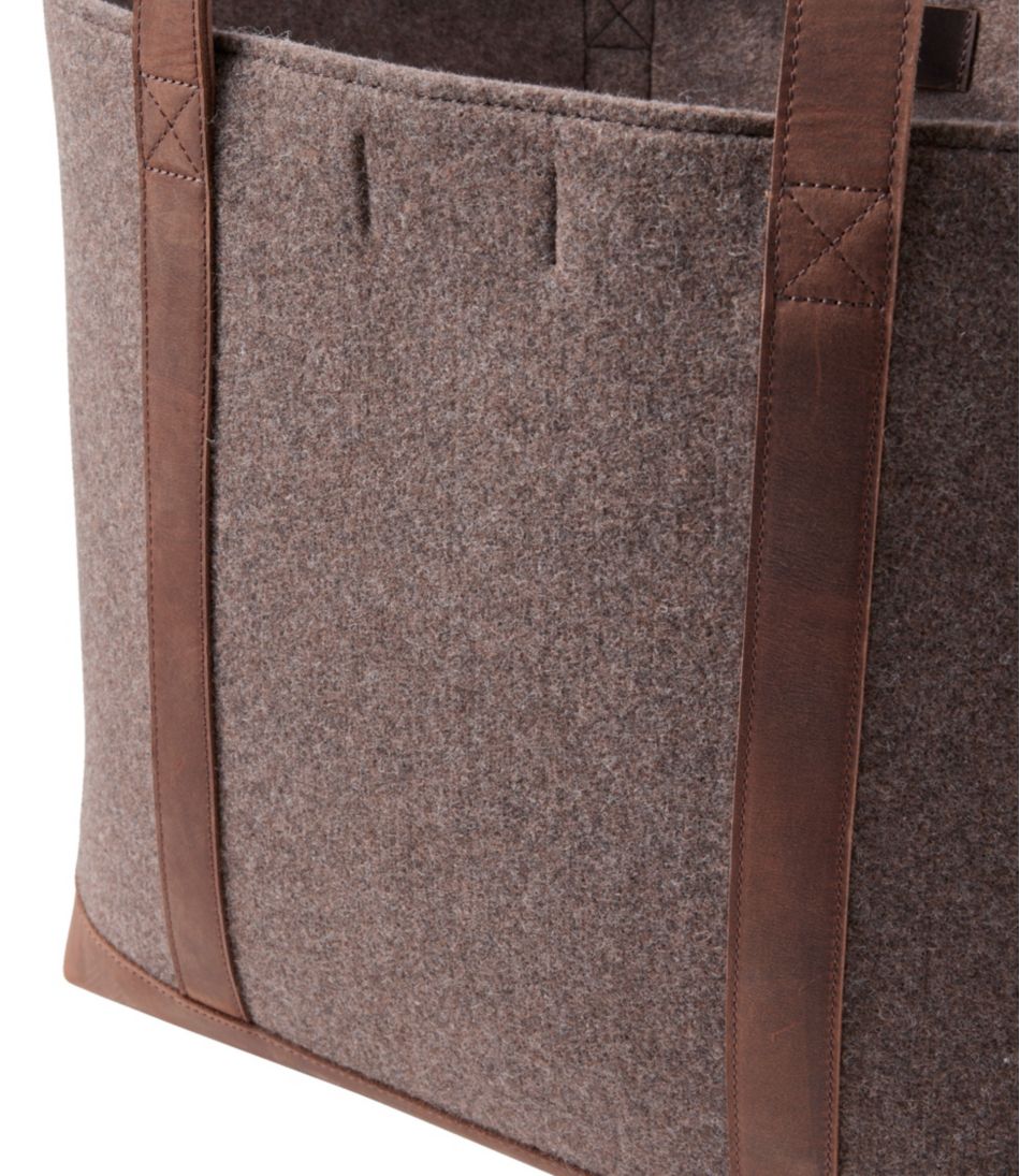 L.L.BeanLeather-Trim Wool Tote