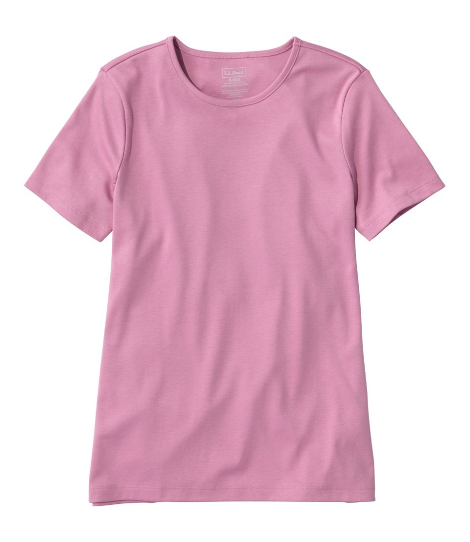 L.L.BeanWomen's Pima Cotton Tee, Short-Sleeve Crewneck