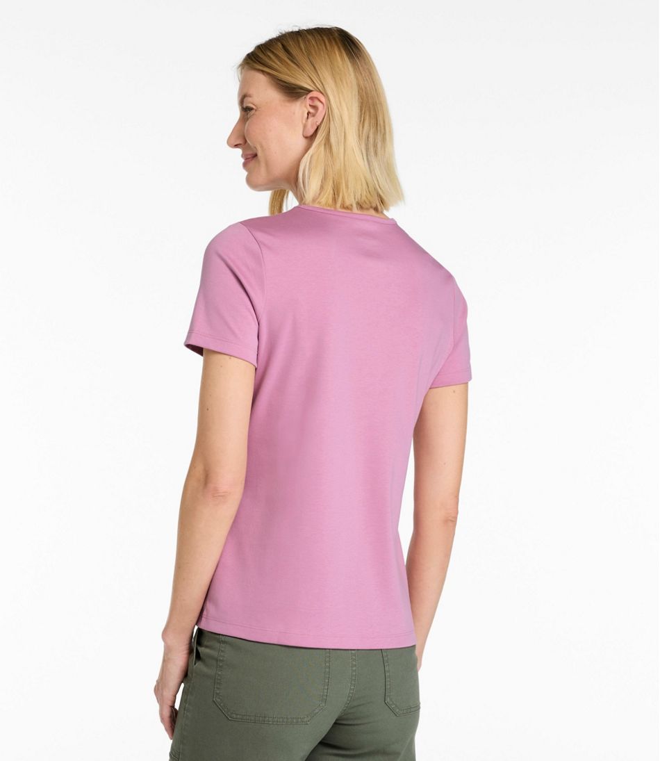 L.L.BeanWomen's Pima Cotton Tee, Short-Sleeve Crewneck