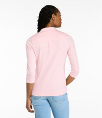 L.L.BeanWomen's Pima Cotton Tee, Three-Quarter-Sleeve Polo