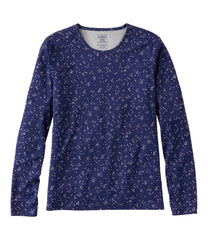L.L.BeanWomen's Pima Cotton Tee, Long-Sleeve Crewneck Print