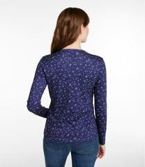 L.L.BeanWomen's Pima Cotton Tee, Long-Sleeve Crewneck Print