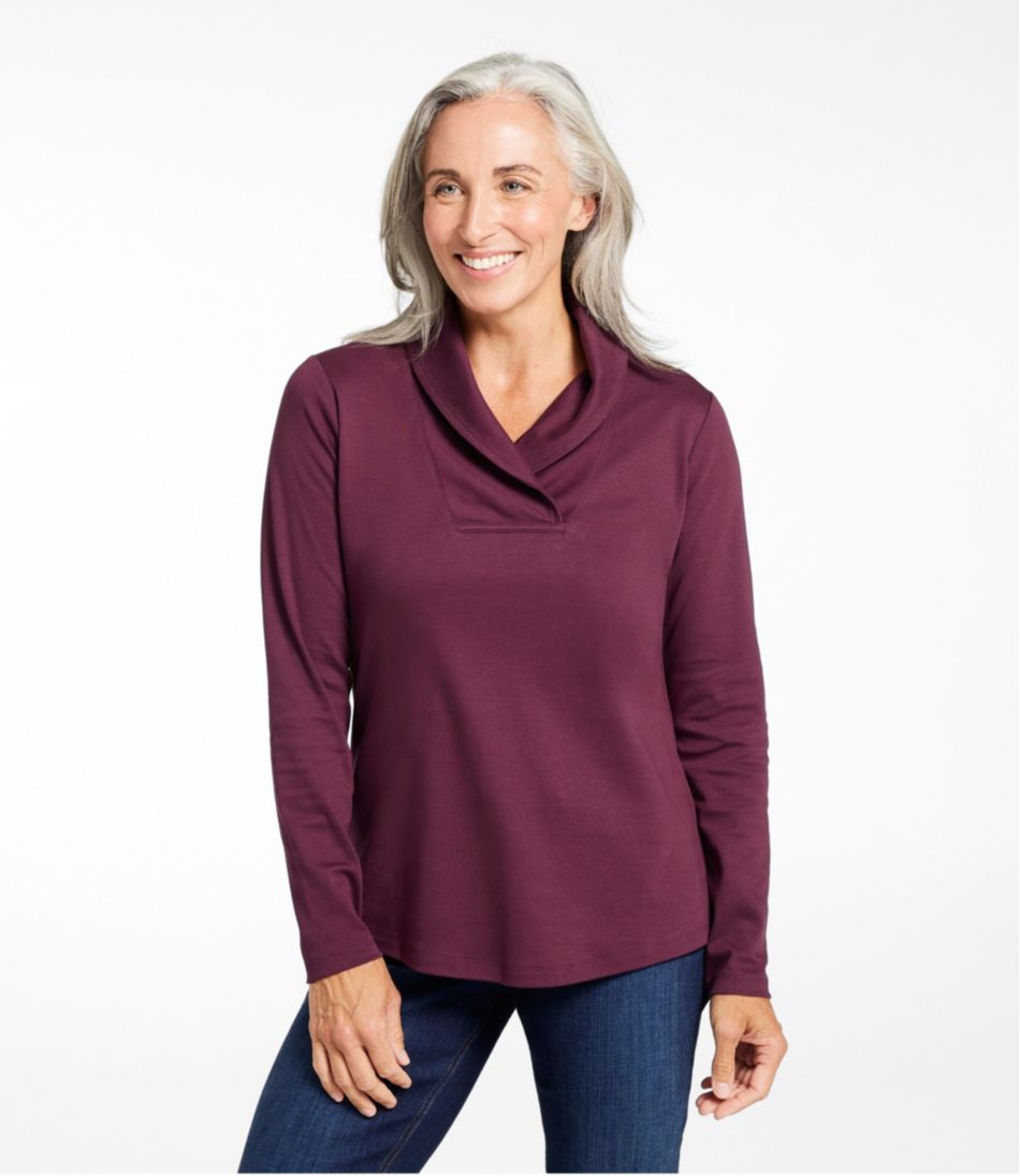 L.L.BeanWomen's Pullover, Long-Sleeve Shawl Collar