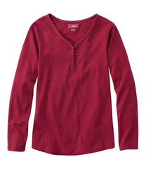 L.L.BeanWomen's V-Neck Henley, Long-Sleeve