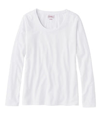 L.L.BeanWomen's Soft Stretch Supima-Blend Tee, Scoopneck Long-Sleeve