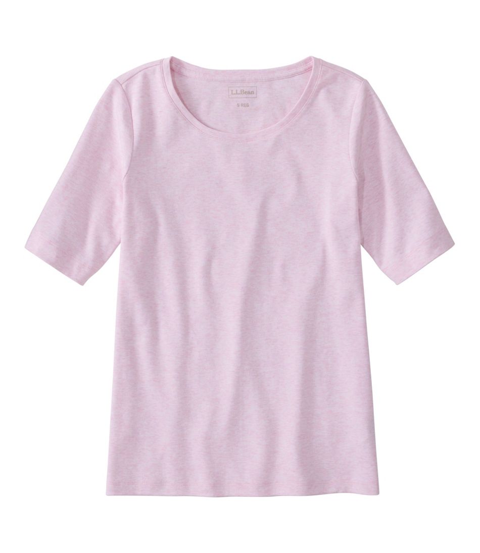 L.L.BeanWomen's Jewelneck Tee, Elbow-Sleeve