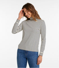 L.L.BeanWomen's Interlock Turtleneck, Long-Sleeve Stripe