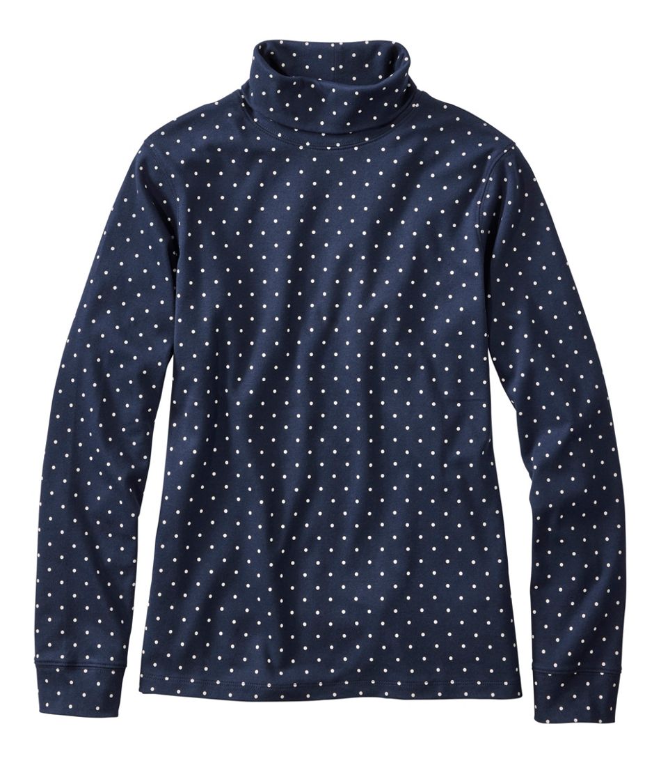 L.L.BeanWomen's Interlock Turtleneck, Long-Sleeve Allover Print
