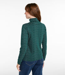 L.L.BeanWomen's Interlock Turtleneck, Long-Sleeve Allover Print