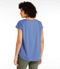 L.L.BeanWomen's Streamside Tee, Short-Sleeve Ruched Crew