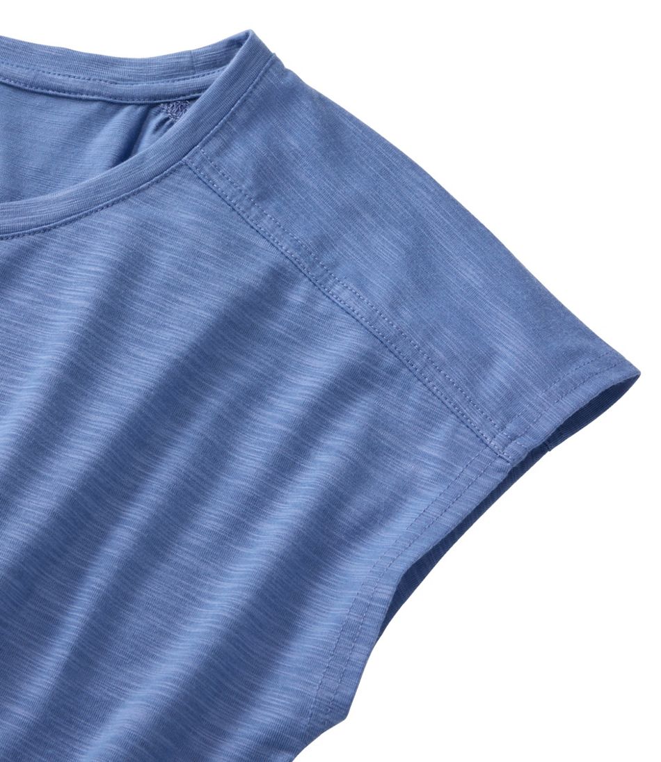 L.L.BeanWomen's Streamside Tee, Short-Sleeve Ruched Crew