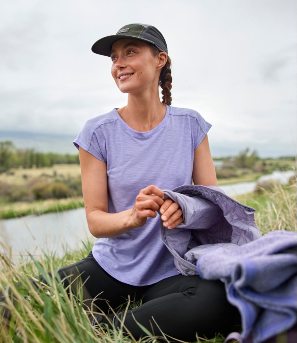 L.L.BeanWomen's Streamside Tee, Short-Sleeve Ruched Crew