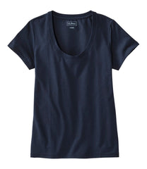 L.L.BeanWomen's Soft Stretch Supima-Blend Tee, Scoopneck Short-Sleeve