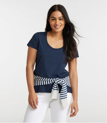 L.L.BeanWomen's Soft Stretch Supima-Blend Tee, Scoopneck Short-Sleeve