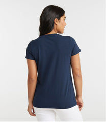 L.L.BeanWomen's Soft Stretch Supima-Blend Tee, Scoopneck Short-Sleeve