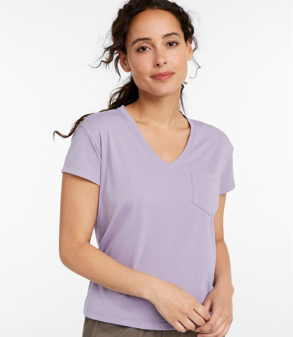 L.L.BeanWomen's Vista Camp Tee, Short-Sleeve V-Neck