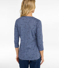 L.L.BeanWomen's Tee, Three-Quarter-Sleeve Splitneck Tunic Print