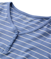 L.L.BeanWomen's V-Neck Henley, Long-Sleeve Stripe
