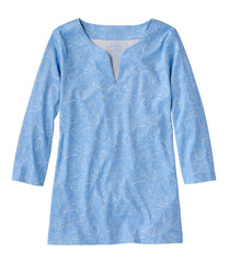 L.L.BeanWomen's Pima Cotton Tunic, Three-Quarter-Sleeve Splitneck Print