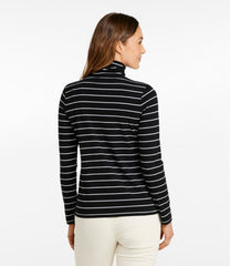 L.L.BeanWomen's Soft Stretch Supima-Blend Tee, Turtleneck Stripe