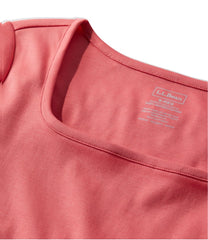 L.L.BeanWomen's Pima Cotton Tee, Soft Squareneck Elbow-Sleeve