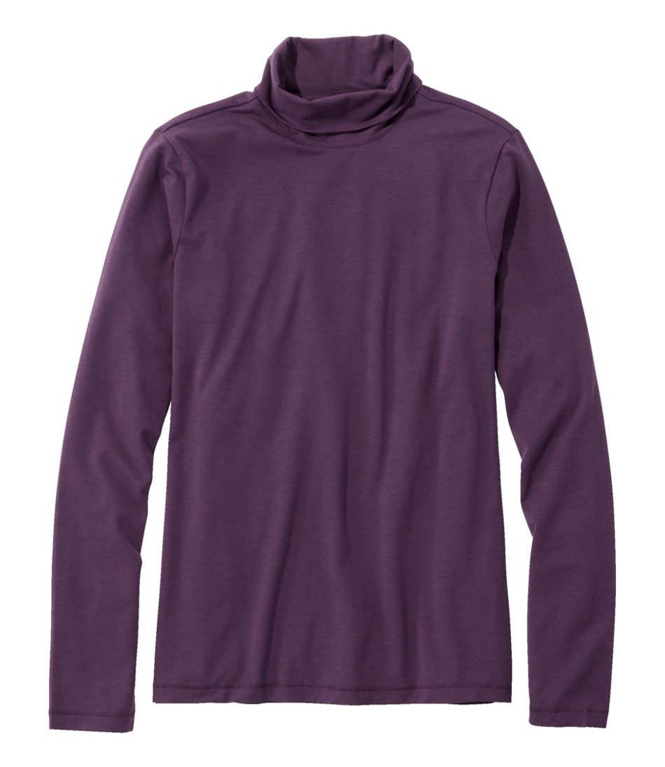 L.L.BeanWomen's Soft Stretch Supima-Blend Tee, Turtleneck