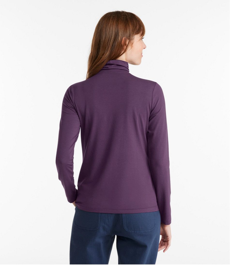 L.L.BeanWomen's Soft Stretch Supima-Blend Tee, Turtleneck
