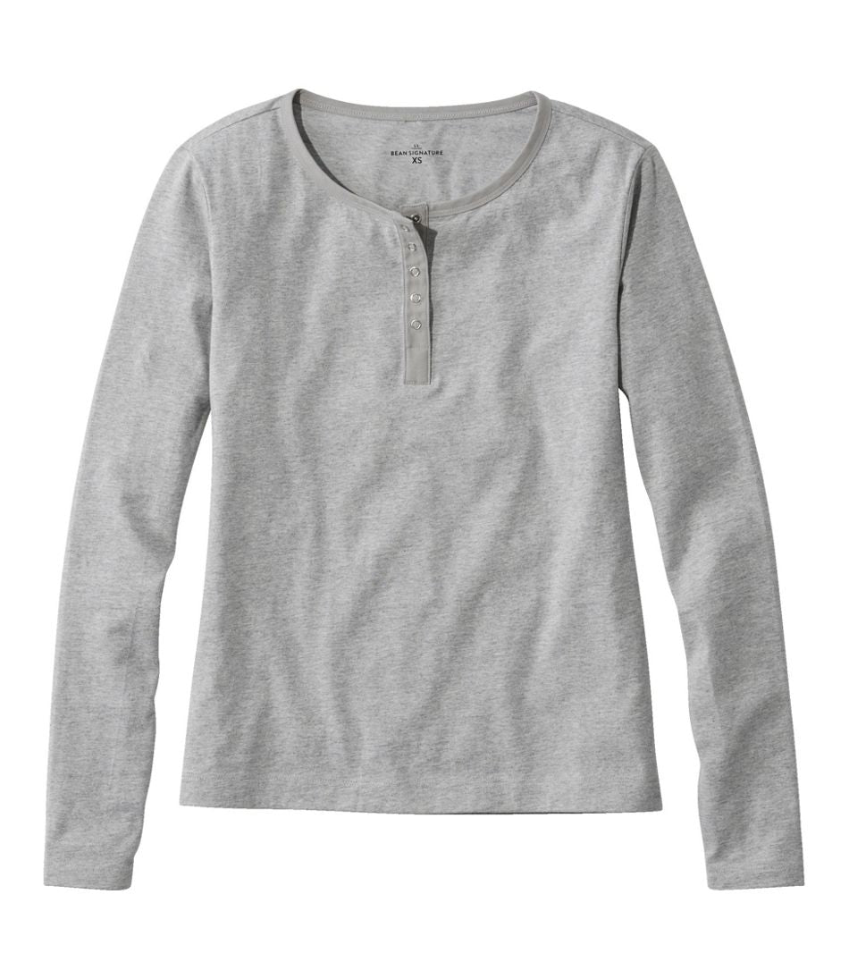 L.L.BeanWomen's Signature Rangeley Cotton Tee, Henley