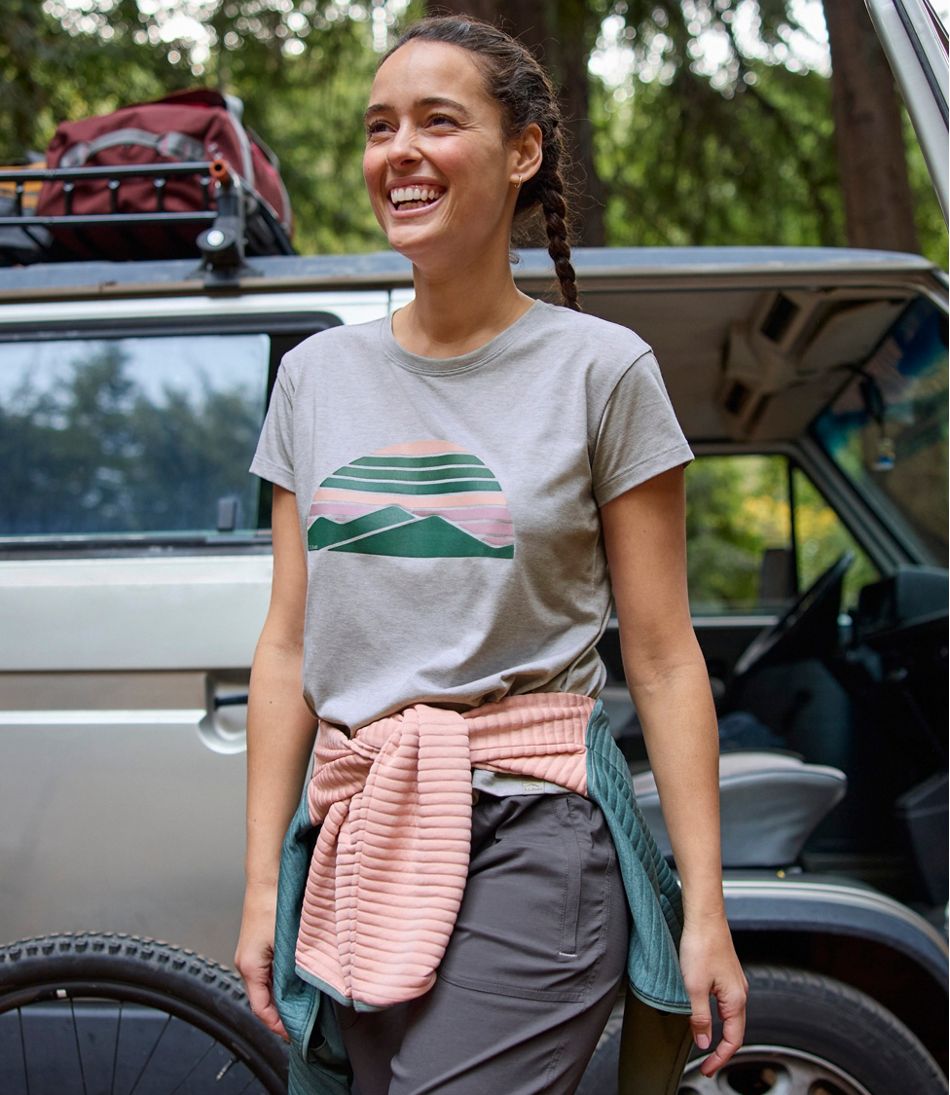 L.L.BeanWomen's Vista Camp Tee, Short-Sleeve Graphic Crew