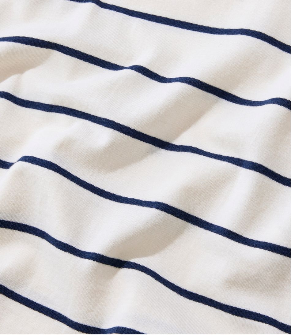 L.L.BeanWomen's Soft Stretch Supima-Blend Tee, Crewneck Short-Sleeve Striped