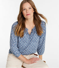L.L.BeanWomen's Camden Hills Tee, Three-Quarter-Sleeve Print