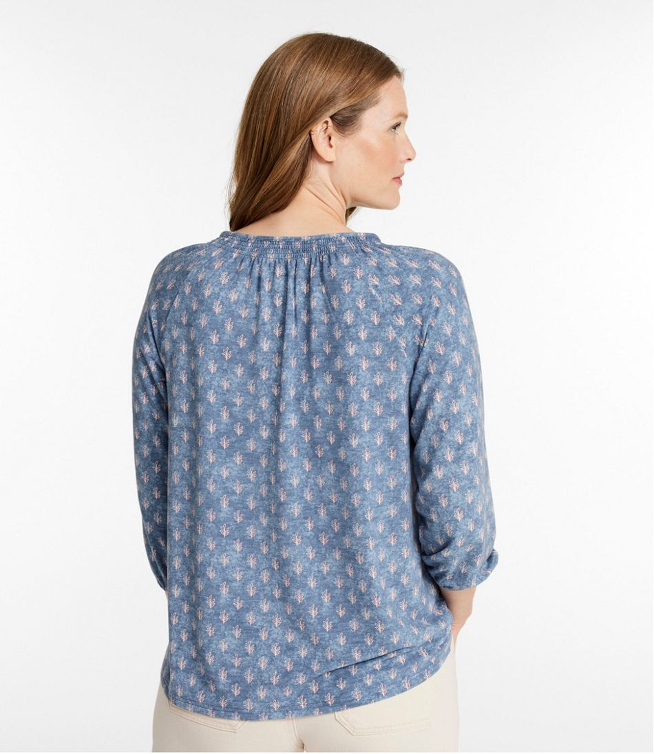 L.L.BeanWomen's Camden Hills Tee, Three-Quarter-Sleeve Print