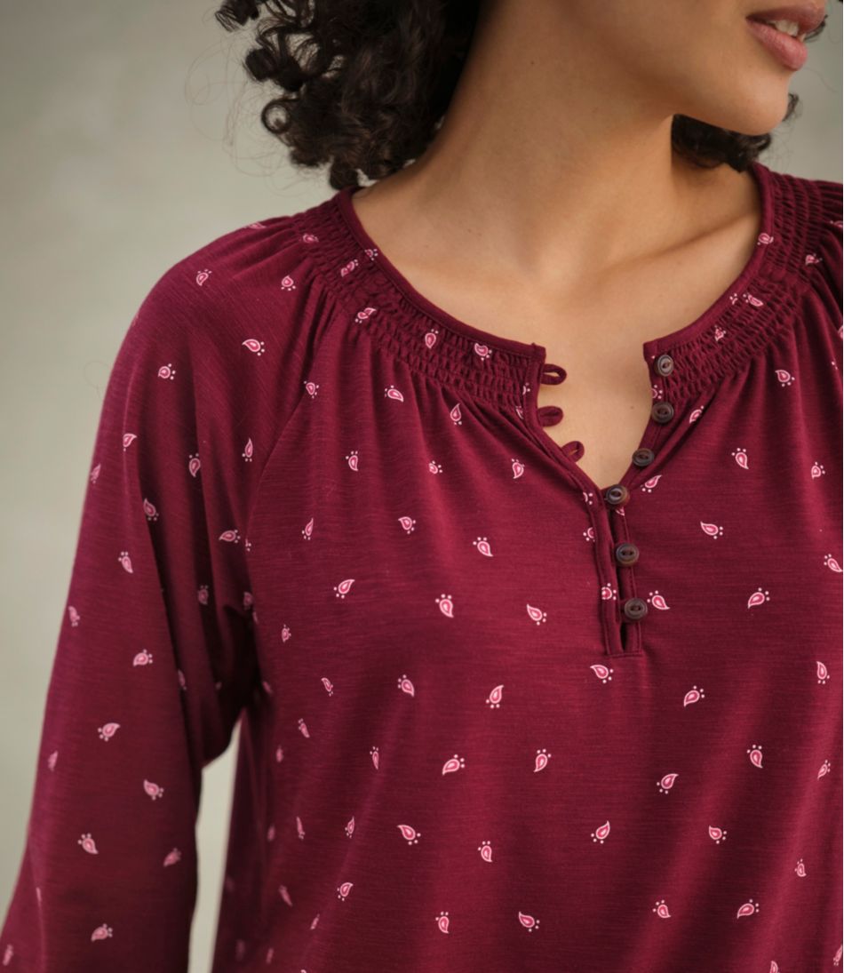 L.L.BeanWomen's Camden Hills Tee, Three-Quarter-Sleeve Print