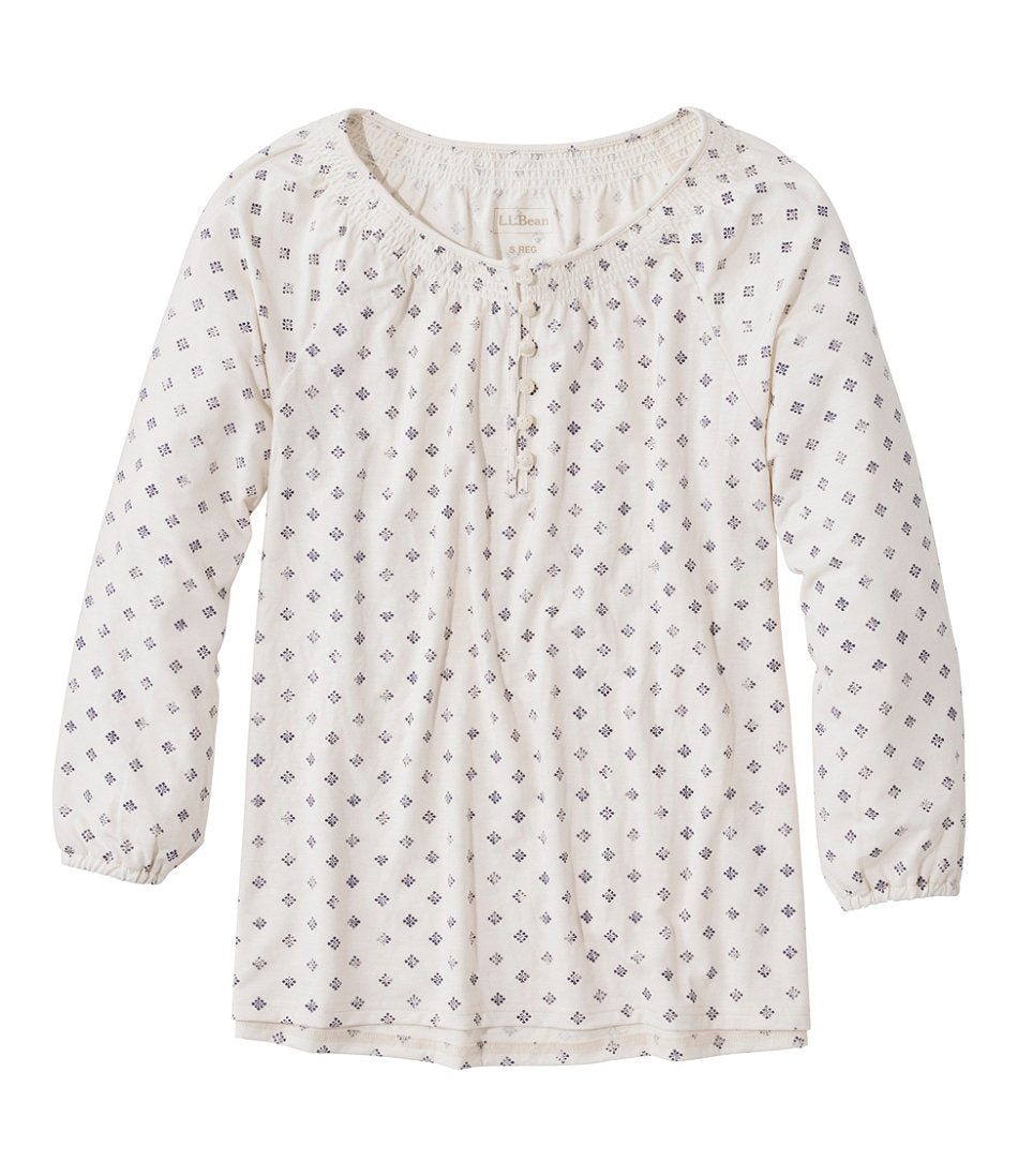 Cream/Indigo Block Dot,X-Small