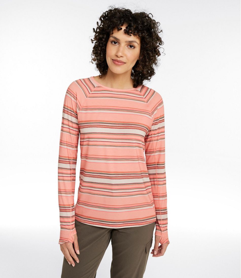 L.L.BeanWomen's Everyday SunSmart® Tee, Crewneck Long-Sleeve Stripe