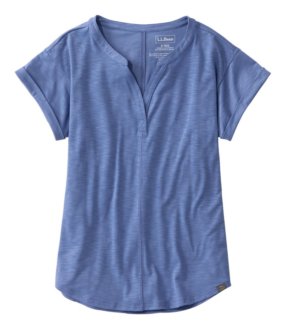 L.L.BeanWomen's Streamside Tee, Short-Sleeve Splitneck