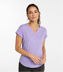 L.L.BeanWomen's Streamside Tee, Short-Sleeve Splitneck